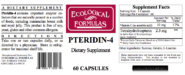 Pteridin-4 (2.5mg) - 60 capsules (formerly BH4 - TetrahydroBiopterin)