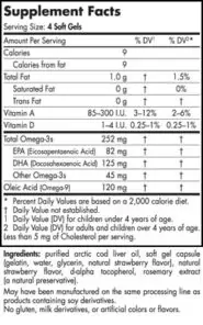 Children's DHA - Strawberry - 180 capsules - INGREDIENTS