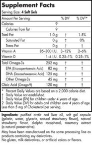 Children's DHA - Strawberry - 90 capsules - INGREDIENTS