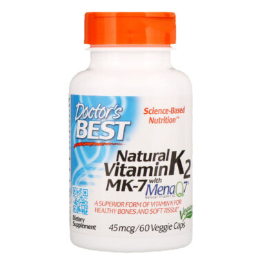 Doctor's Best, Natural Vitamin K2 with MenaQ7, 45 mcg, 60 Veggie Caps