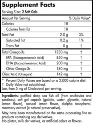 EPA Formula - Lemon - 60 capsules - INGREDIENTS