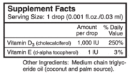 Super Daily D3 - 1000 IU - 11ml - INGREDIENTS