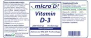 Micro D-3 Vitamin D-3 - 1oz - INGREDIENTS