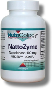 NattoZyme 100 mg 180 Softgels Nattokinase