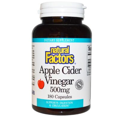 Apple Cider Vinegar, 500 mg, 180 Capsules