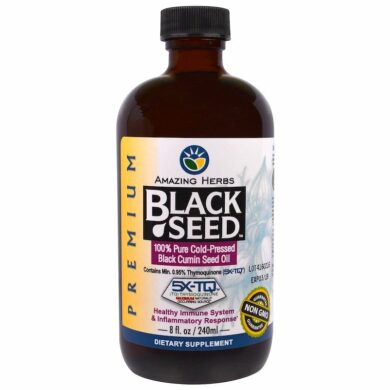 Black Seed, 100% Pure Cold-Pressed Black Cumin Seed Oil, 8 fl oz (240 ml)