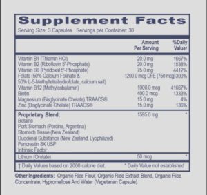 MTHFR MTR MTRR & BHMT Assist (Methyl Boost +) ingredients