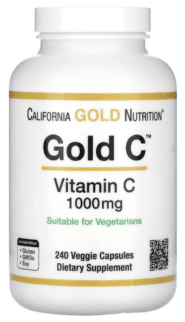 California Gold Nutrition, Gold C, USP Grade Vitamin C, 1,000 mg, 240 Veggie Capsules