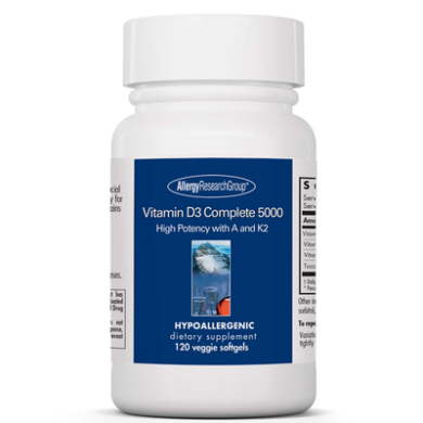 Vitamin D3 Complete 5000 Daily Balance with A and K2 - 120 softgels